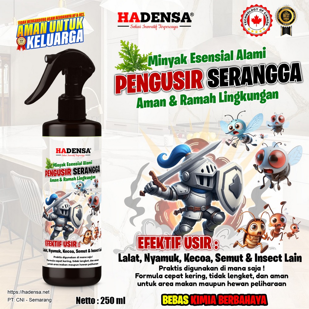 Minyak Alami Pengusir Serangga (Anti Semut, Kecoa, Lalat, Nyamuk, dll)